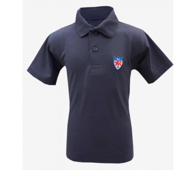 Dwight Navy Short Sleeve Polo Shirt (with Logo)