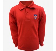 Dwight Red Long Sleeve Polo Shirt (with Logo)