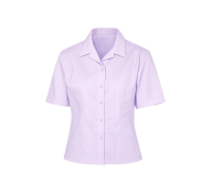 Purple Rever Collar Blouse - Short Sleeves Purple Rever Collar Blouse - Short Sleeves