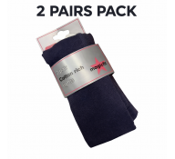 Plain Tights (2 Pairs) - NAVY