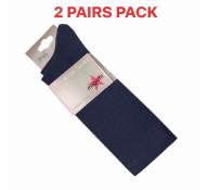 Plain Over Knee Socks (2 Pairs) - NAVY