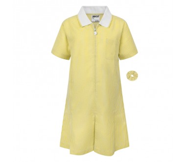 Yellow/White Gingham Summer Dress